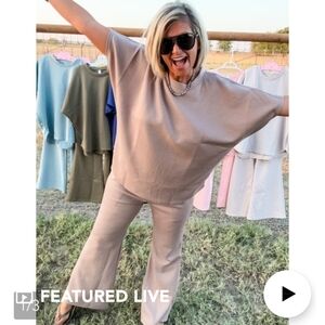 Crew neck travel sweat set